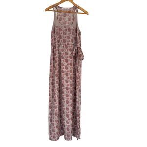 Collective Concepts Leaf Print Sleeveless Maxi Dress XS
